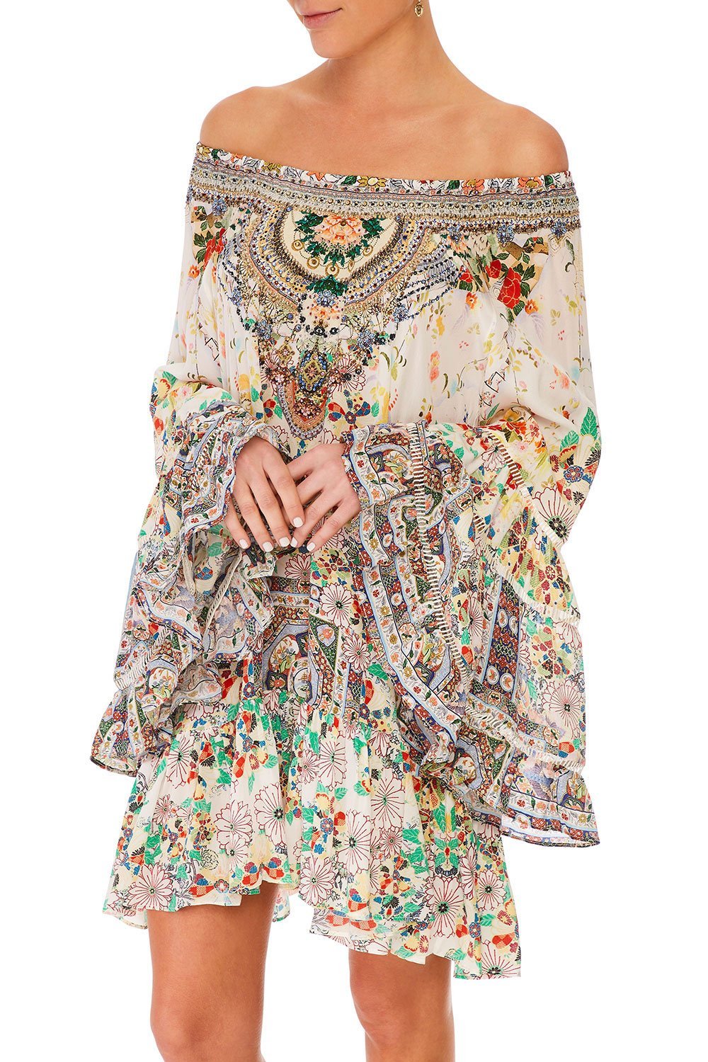 CAMILLA TIME AFTER TIME A-LINE FRILL DRESS