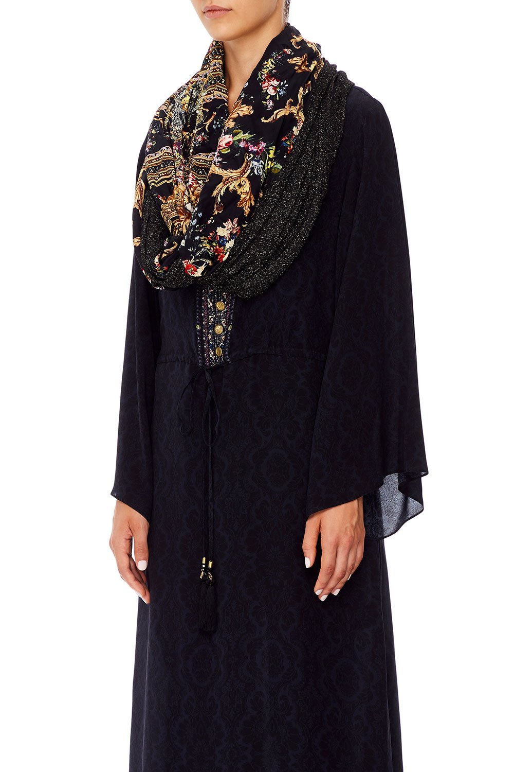 DOUBLE SIDED SCARF FRIEND IN FLORA