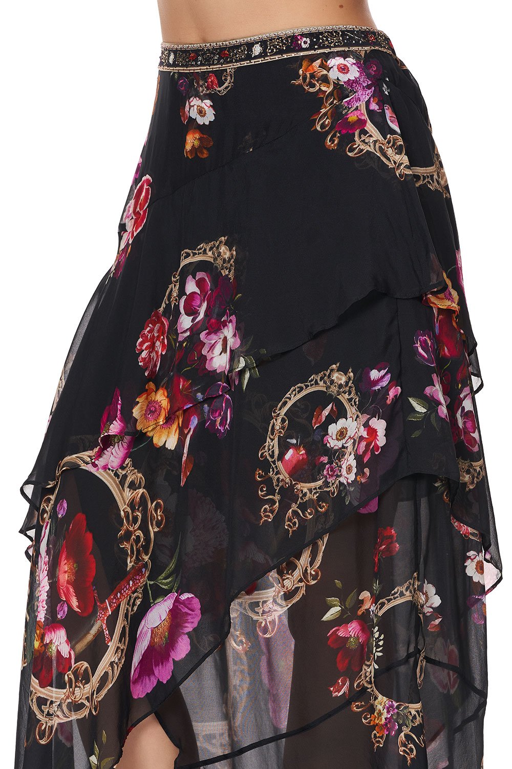 ASYMMETRICAL RUFFLE SKIRT MIRROR MIRROR