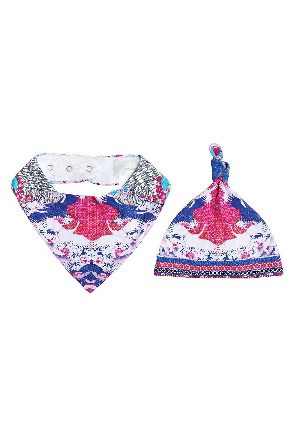 MILLA SKY OF VENUS BABIES BIB AND BEANIE SET