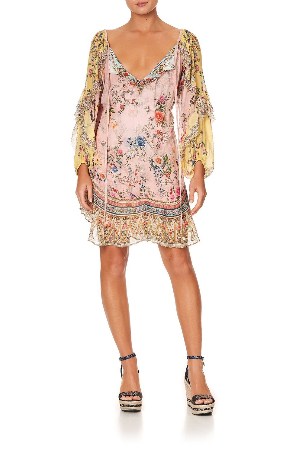 BLOUSON FRILL SLEEVE DRESS PARTY IN THE PALACE