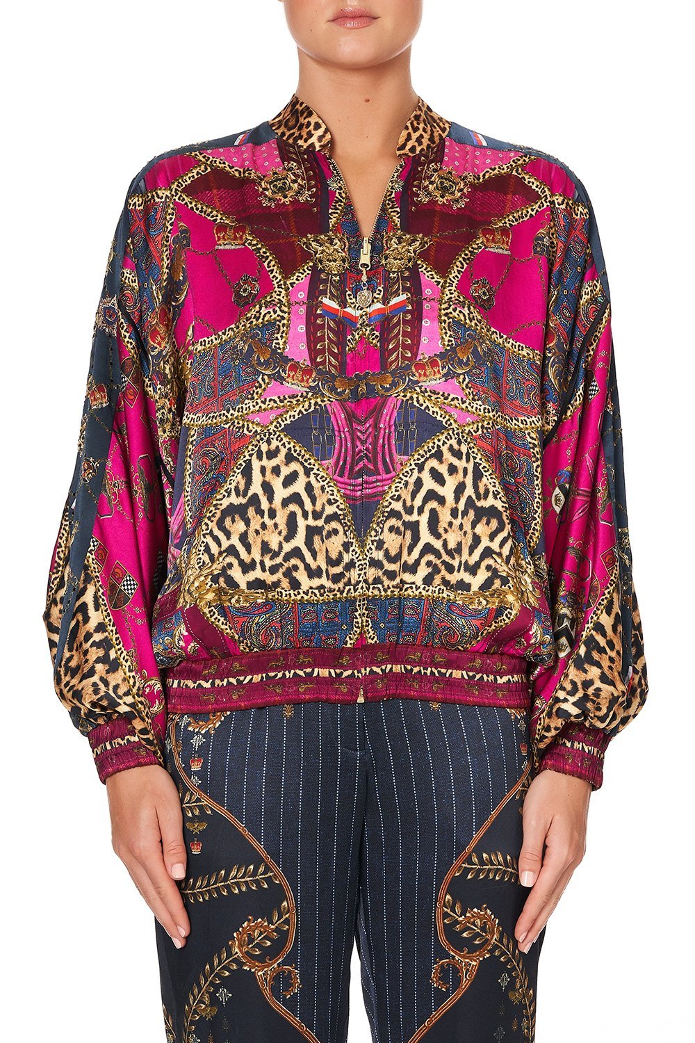 BOMBER JACKET WITH DOLMAN SLEEVE DINING HALL DARLING