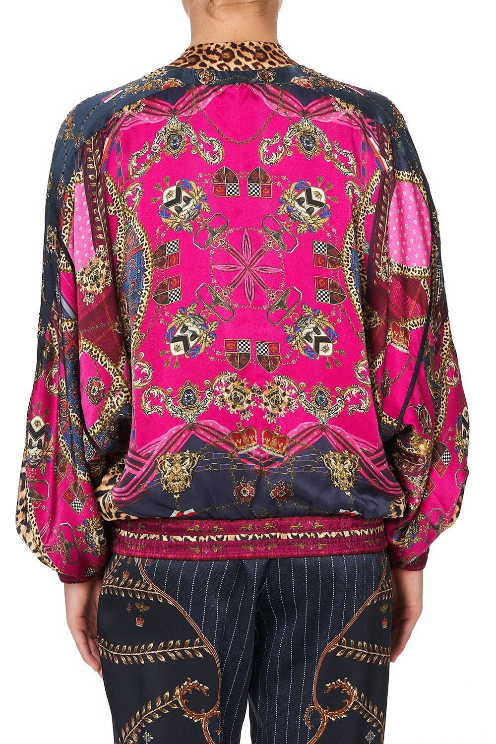 BOMBER JACKET WITH DOLMAN SLEEVE DINING HALL DARLING