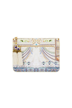 BREAKFAST WITH SILVIA SMALL CANVAS CLUTCH