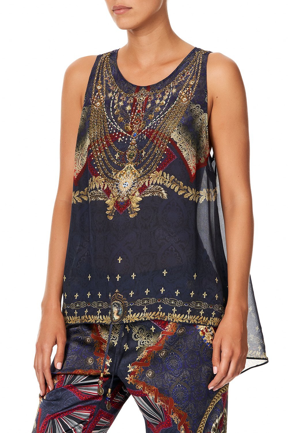 BUTTON BACK TOP THIS CHARMING WOMAN