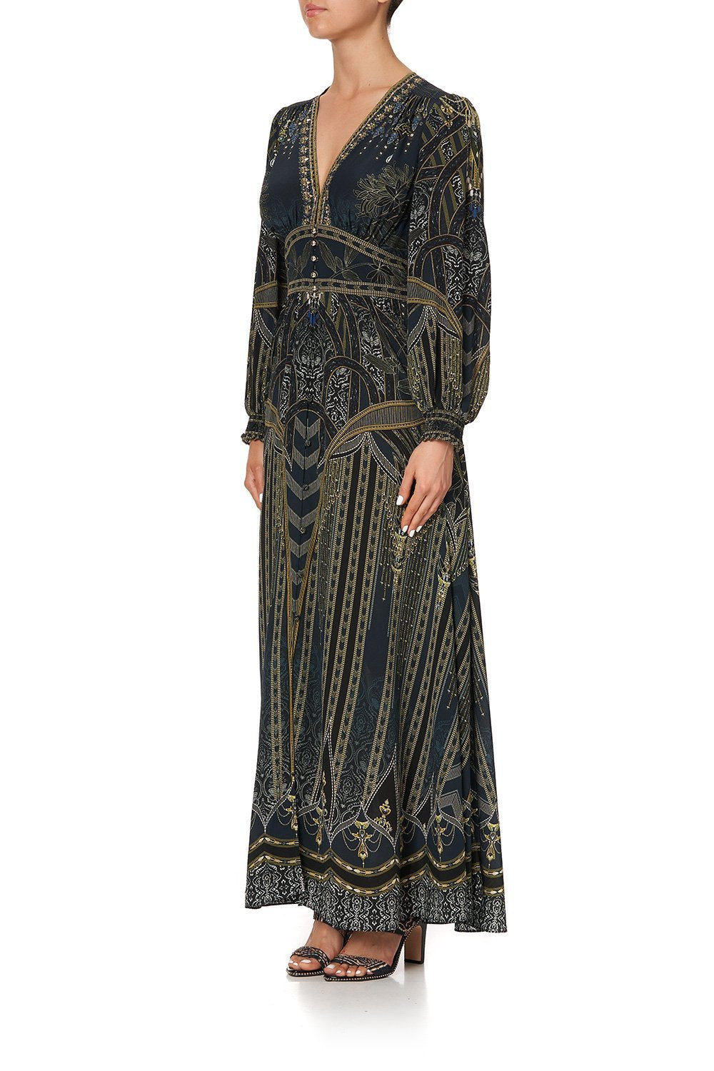 BUTTON DRESS WITH SHAPED WAISTBAND GREAT SCOTT