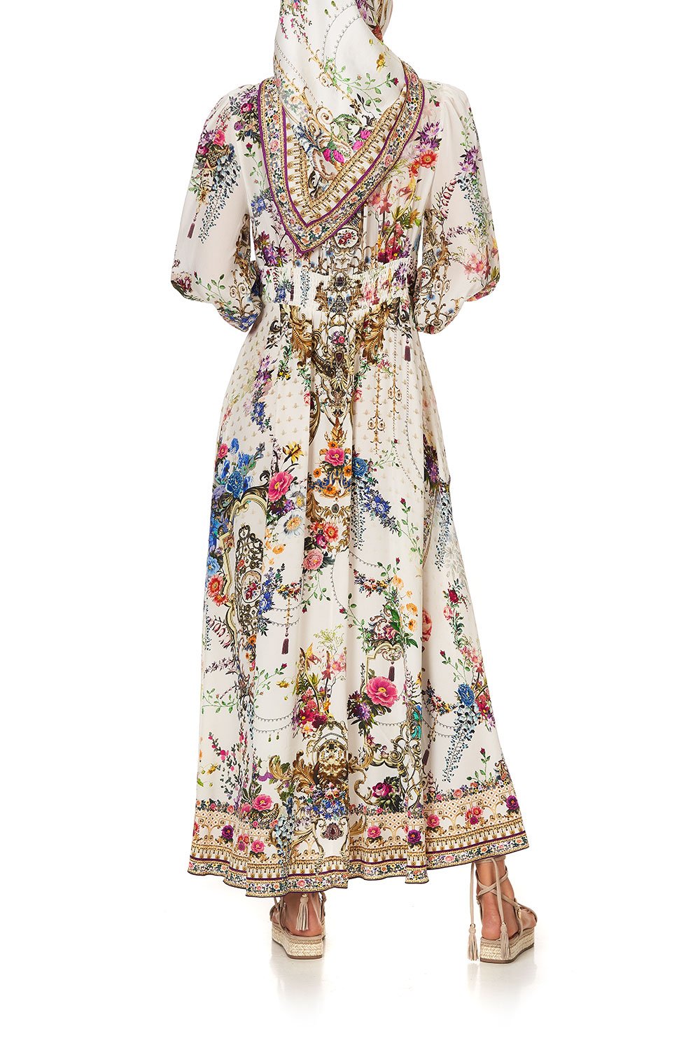 BUTTON DRESS WITH SHAPED WAISTBAND BY THE MEADOW