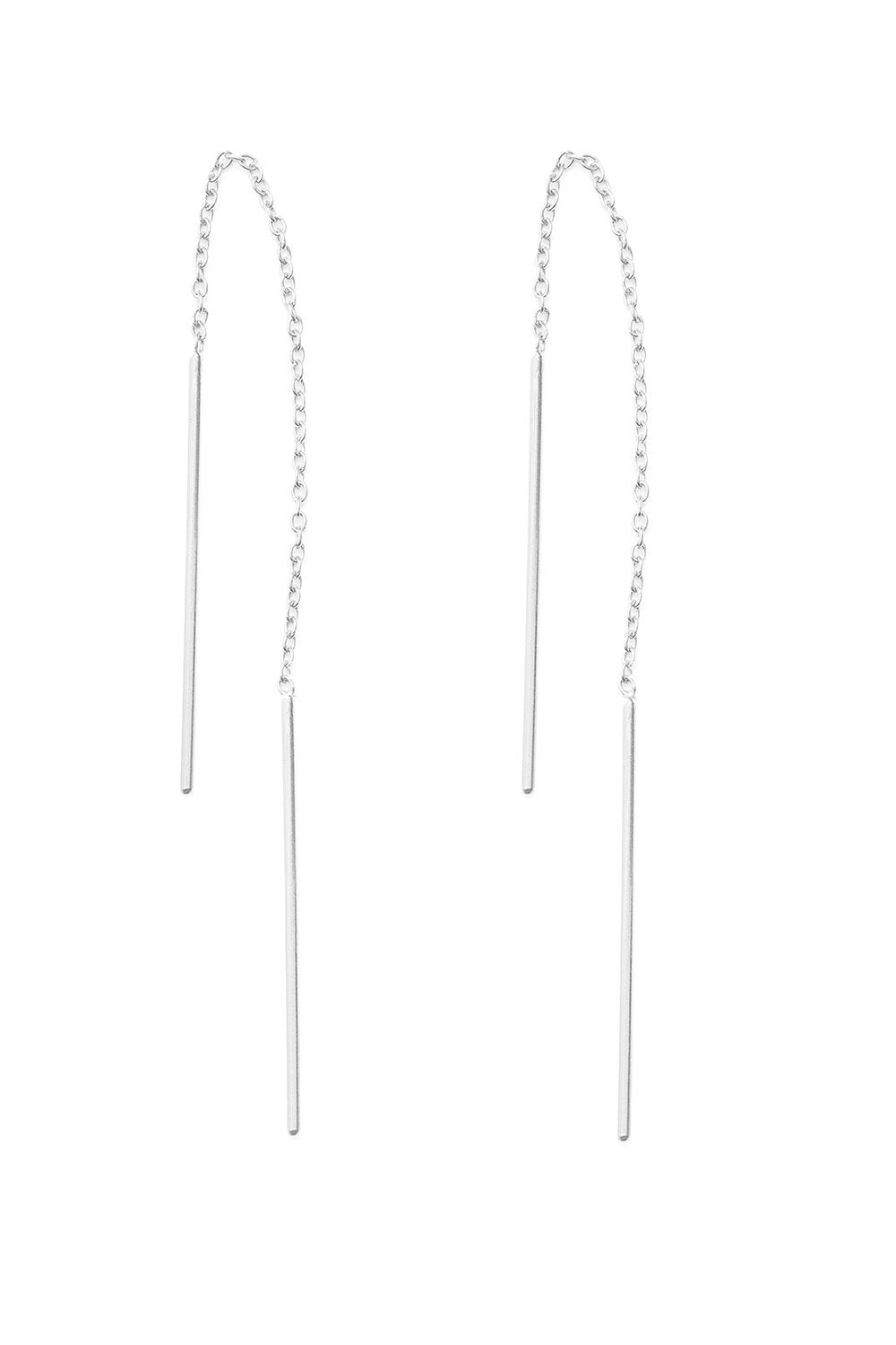 BY CHARLOTTE THREAD EARINGS SILVER PLATED