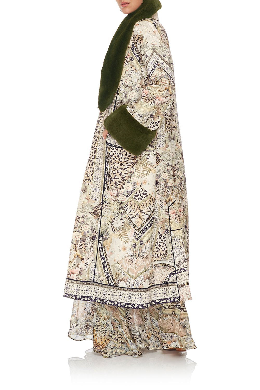 CAMILLA COAT W/ FUR CUFF AND COLLAR MOTO MAIKO