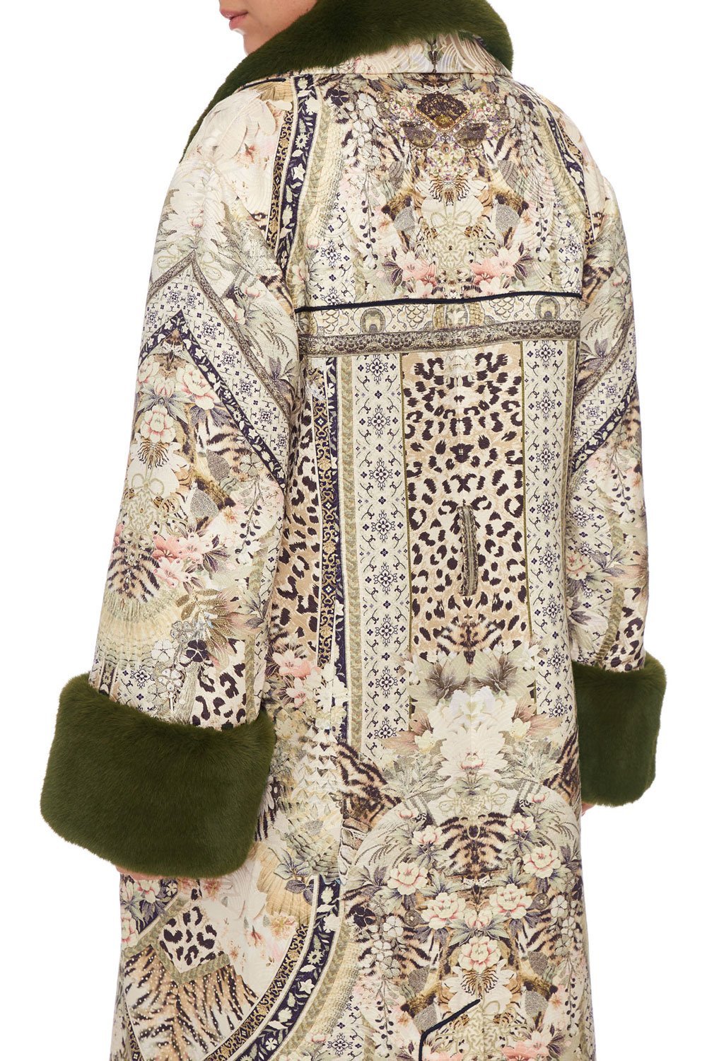 CAMILLA COAT W/ FUR CUFF AND COLLAR MOTO MAIKO