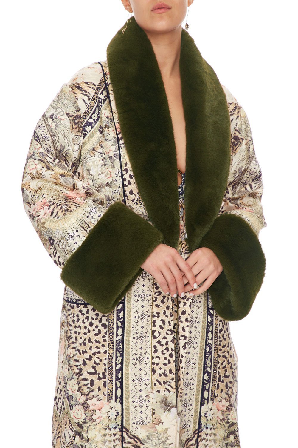 CAMILLA COAT W/ FUR CUFF AND COLLAR MOTO MAIKO