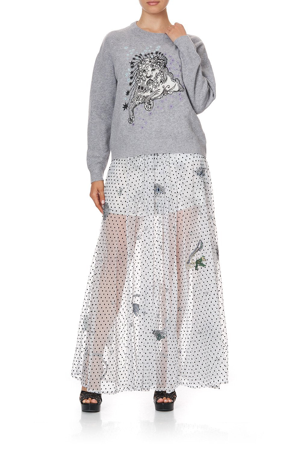 CREW NECK BOXY KNIT WITH HIGH LOW HEM MOONLIT MUSINGS