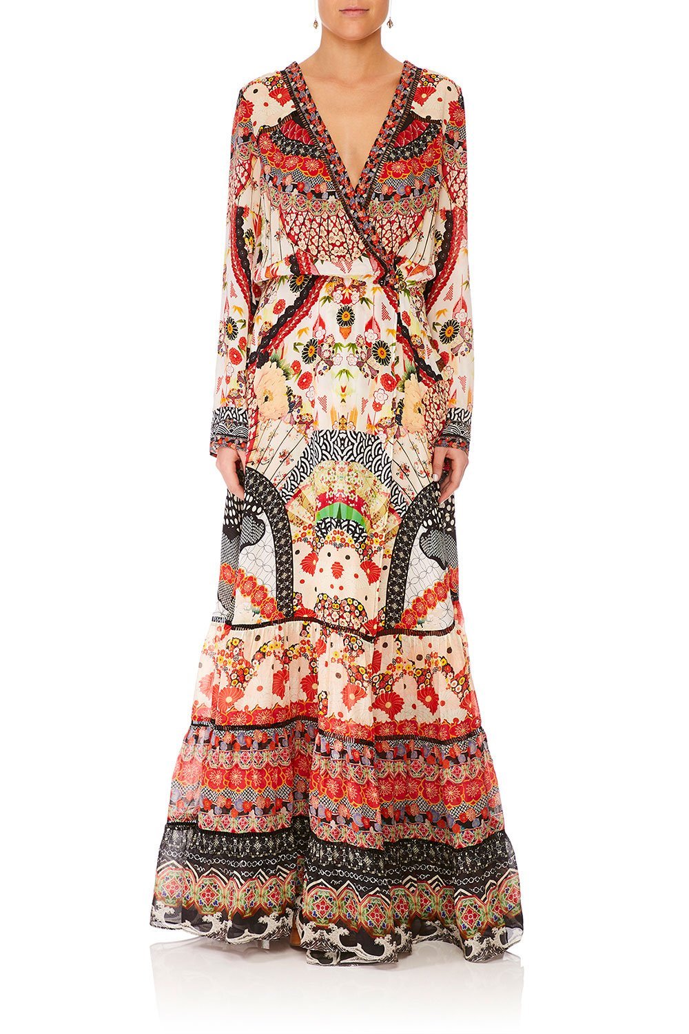 CAMILLA VINTAGE VIXEN CROSS FRONT MAXI DRESS