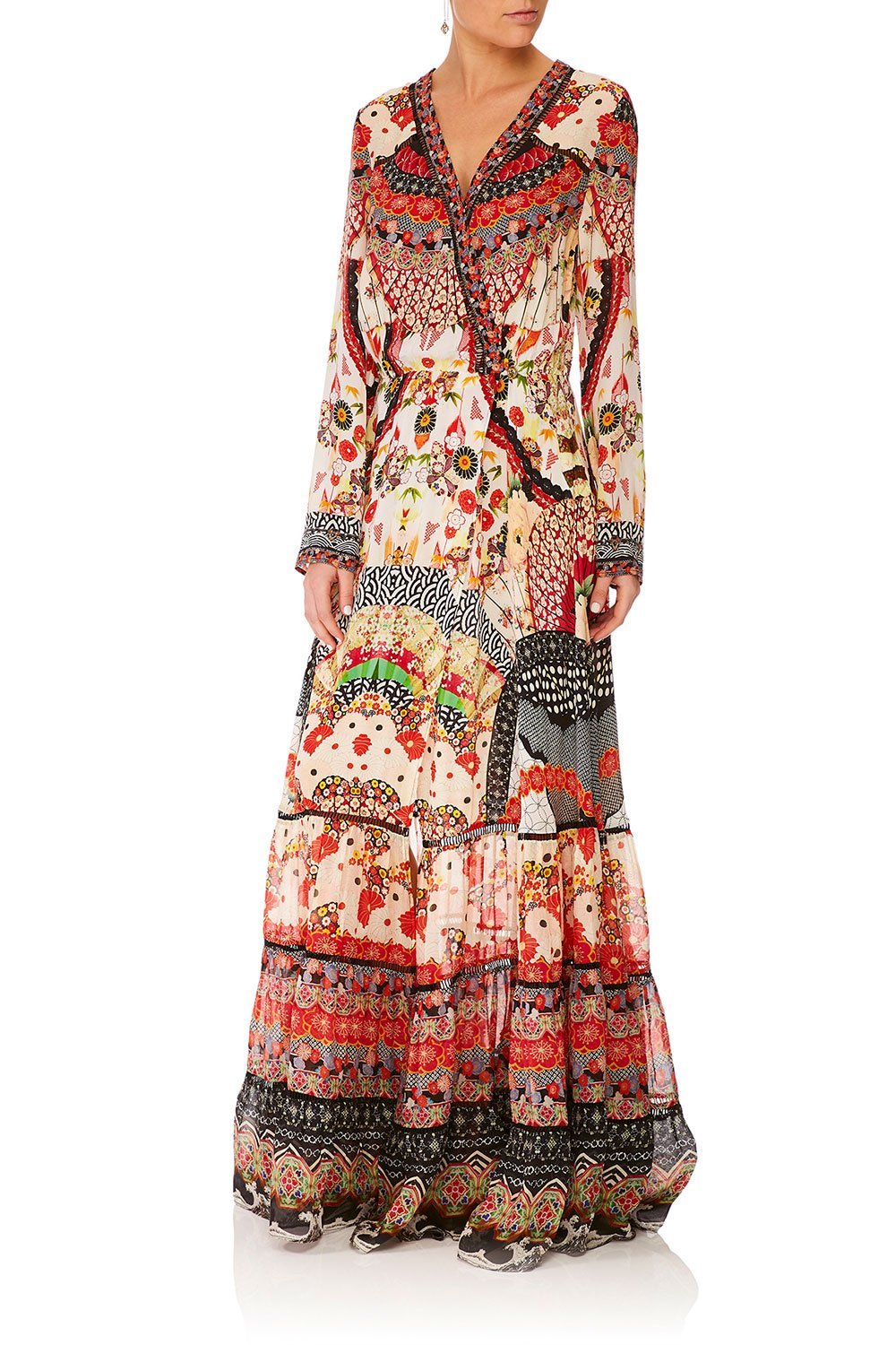 CAMILLA VINTAGE VIXEN CROSS FRONT MAXI DRESS