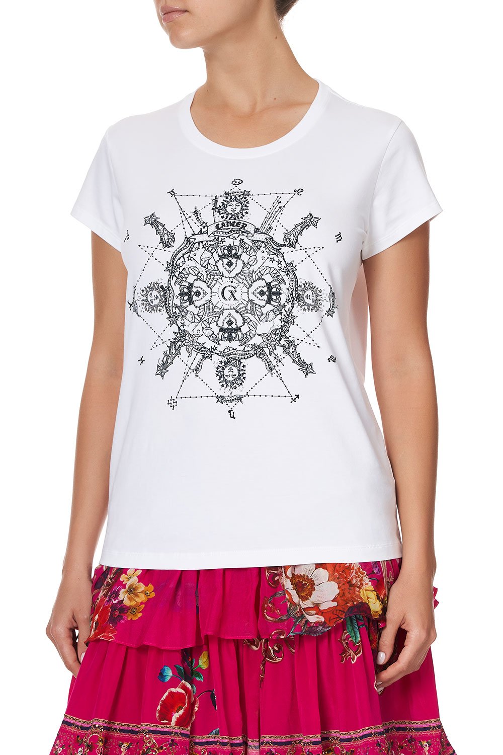 CURVED HEM FITTED TEE CANCER