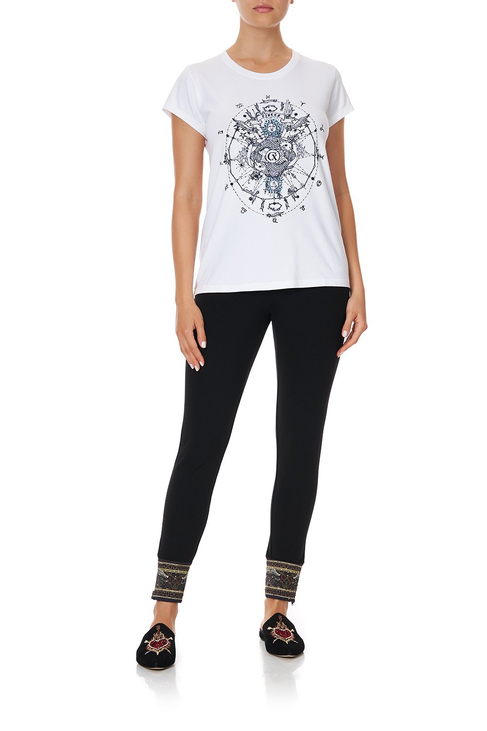 CURVED HEM FITTED TEE PISCES