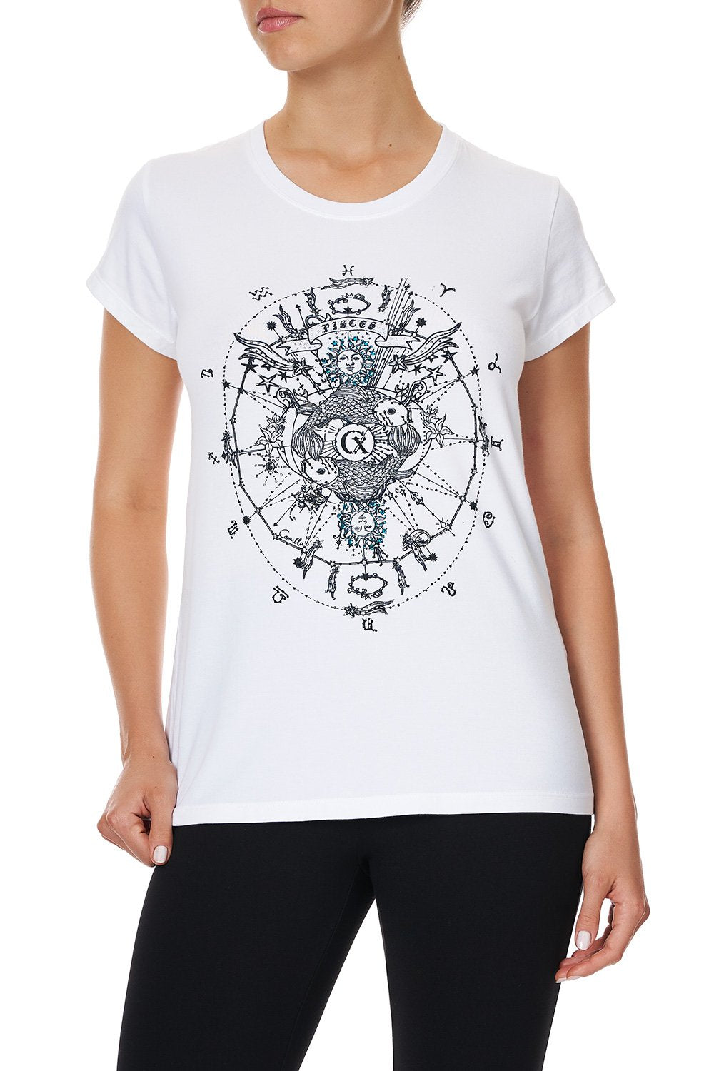 CURVED HEM FITTED TEE PISCES