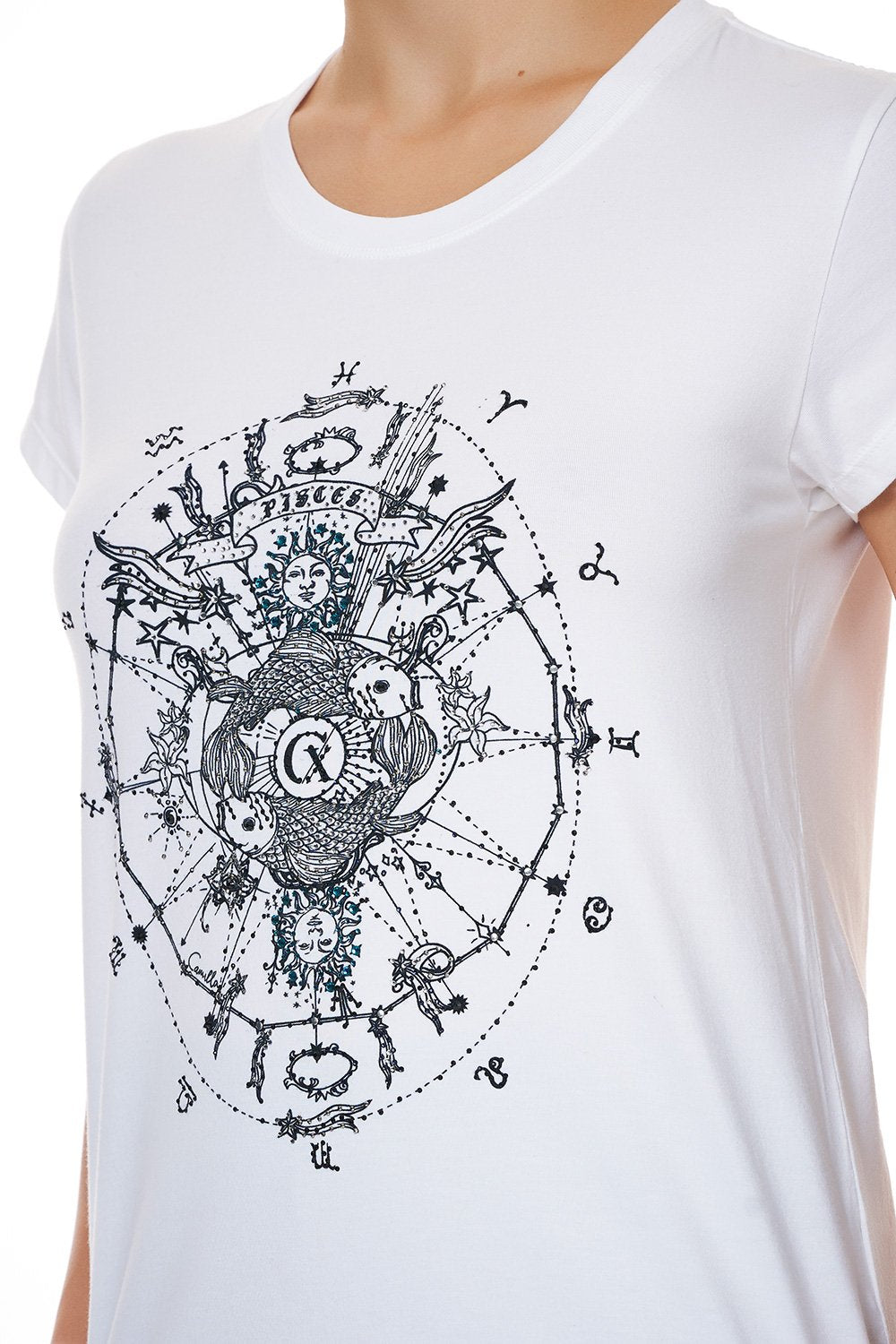 CURVED HEM FITTED TEE PISCES