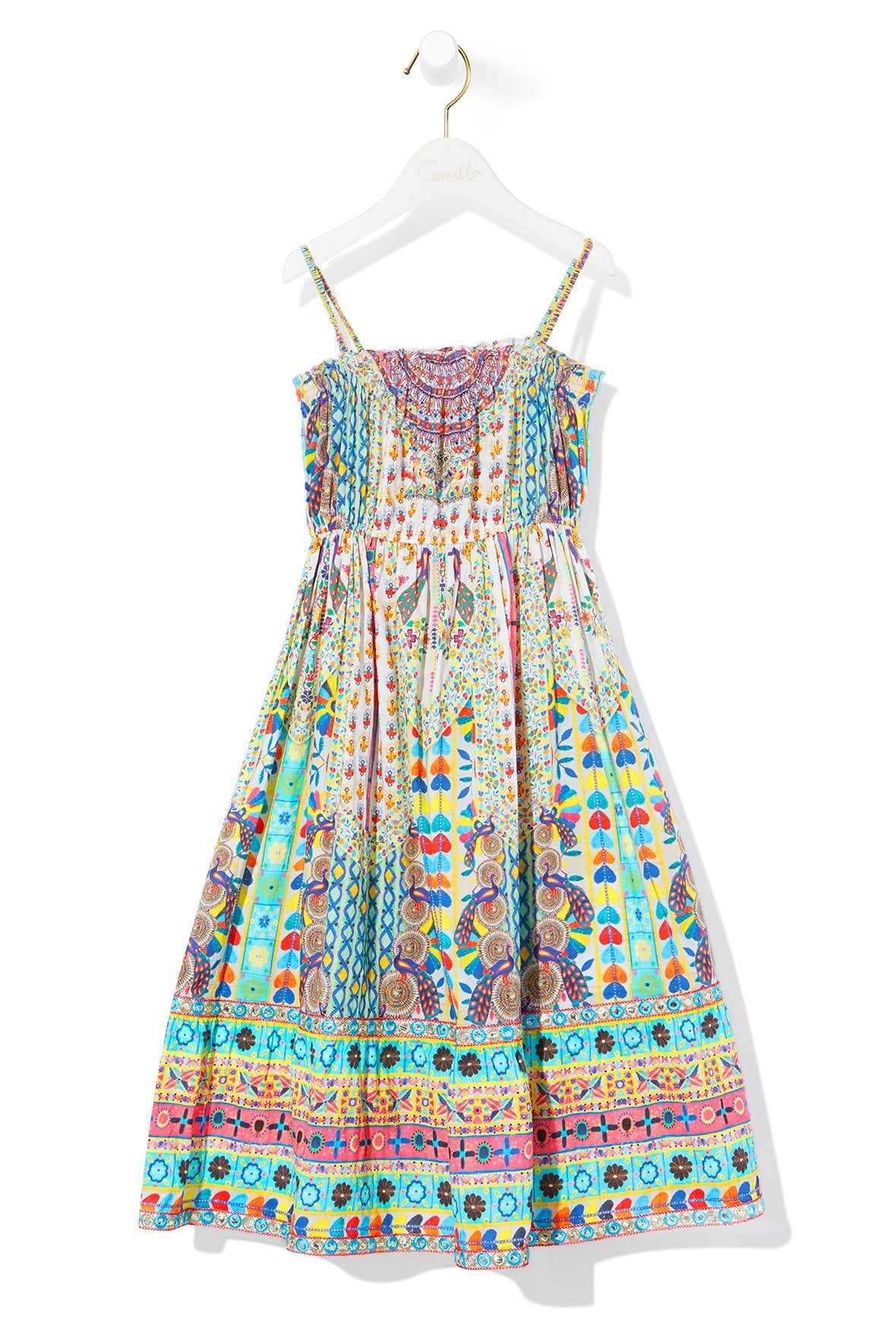 DASADA DARLING KIDS SHIRRING NECK DRESS