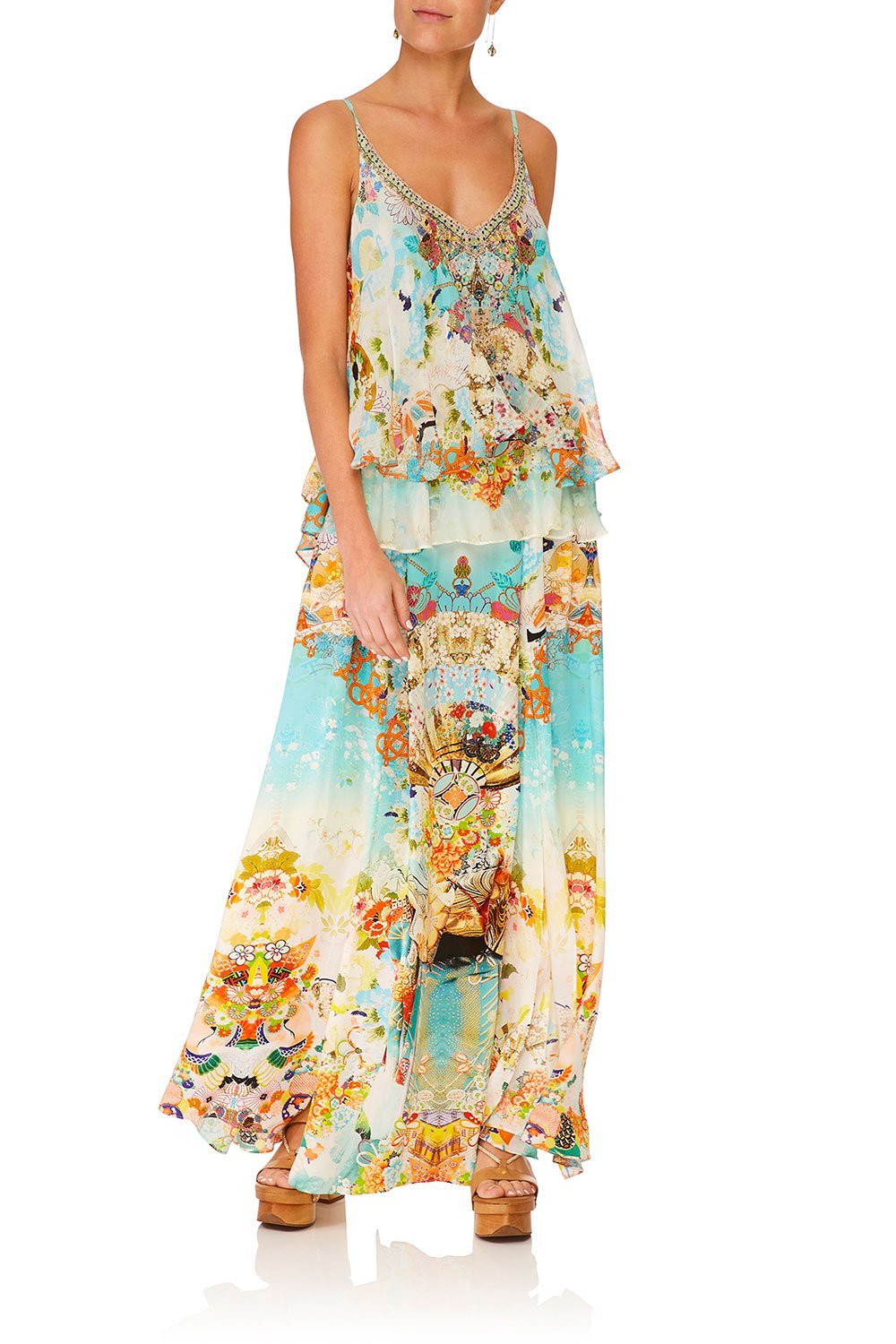 CAMILLA RETROS RAINBOW DOUBLE LAYERED CAMI