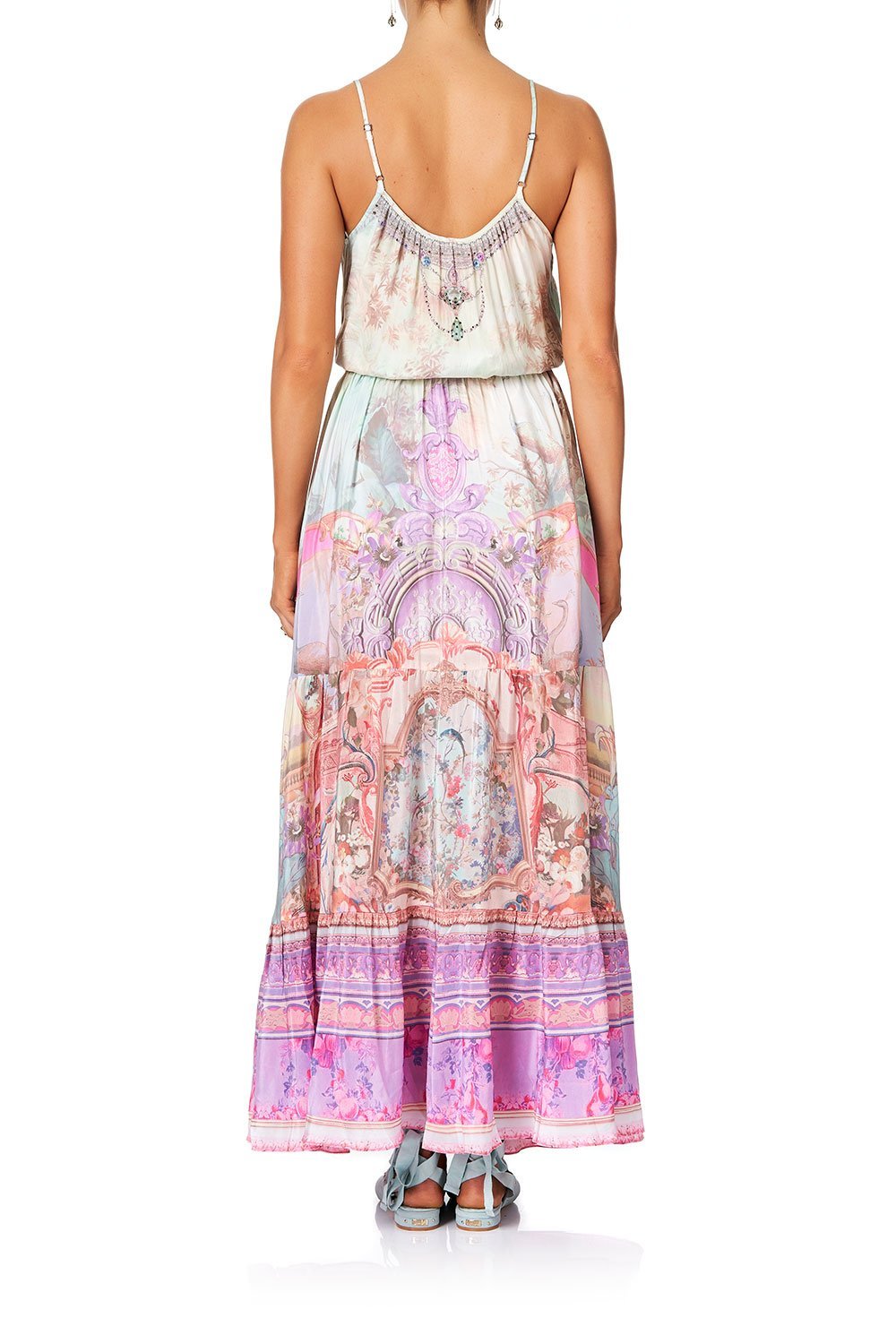 CAMILLA DRESS WITH FRONT TIE DETAIL ELECTRON LIBRE