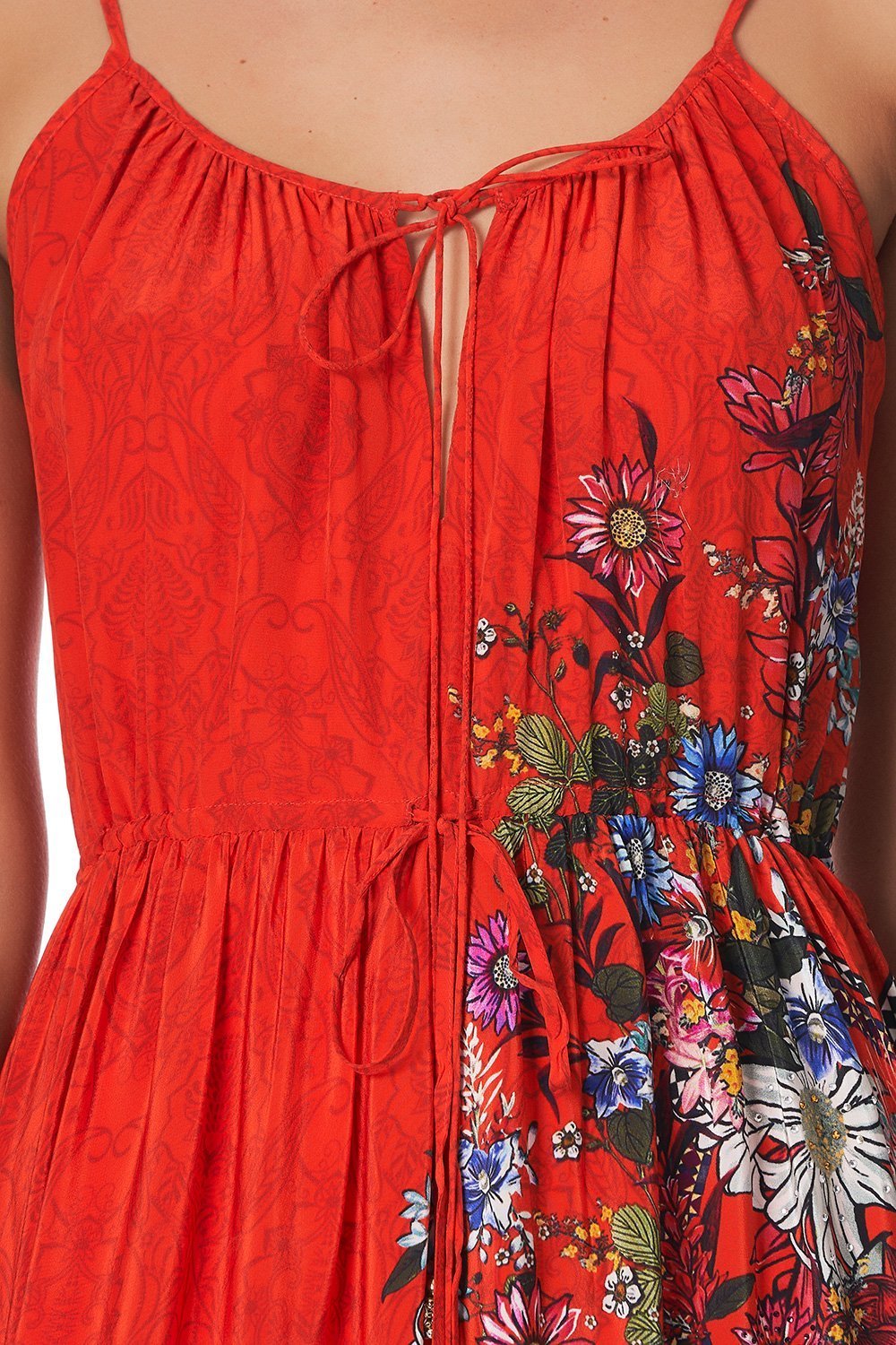 DRESS WITH FRONT TIE DETAIL WONDERING WARATAH