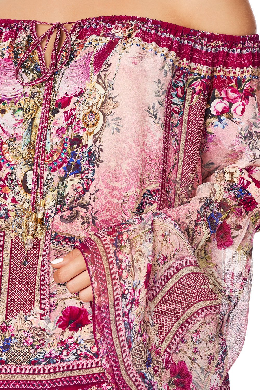 DROP SHOULDER BELL SLEEVE TOP LA BELLE