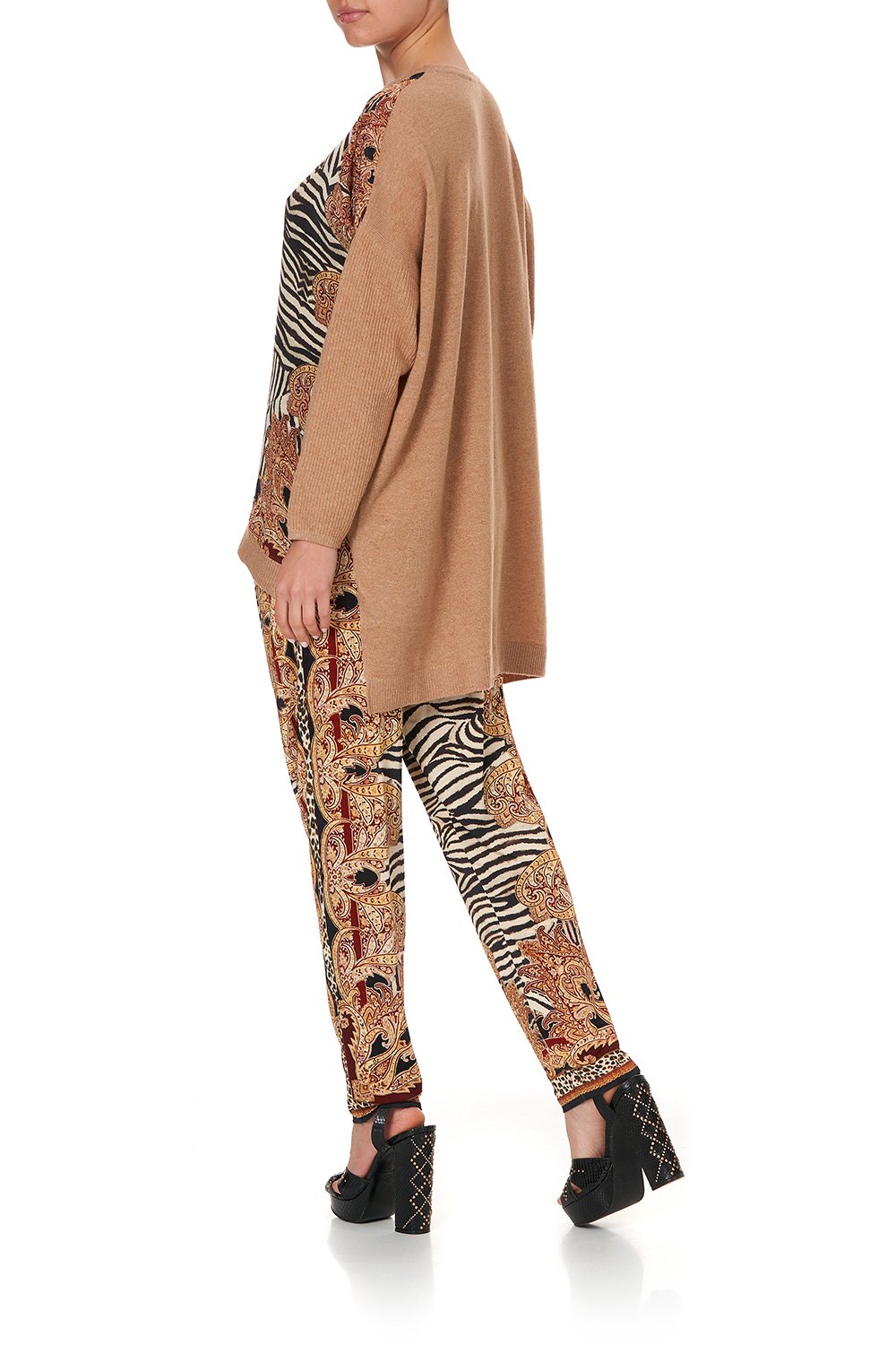 DROP SHOULDER BOX KNIT WILD FIRE