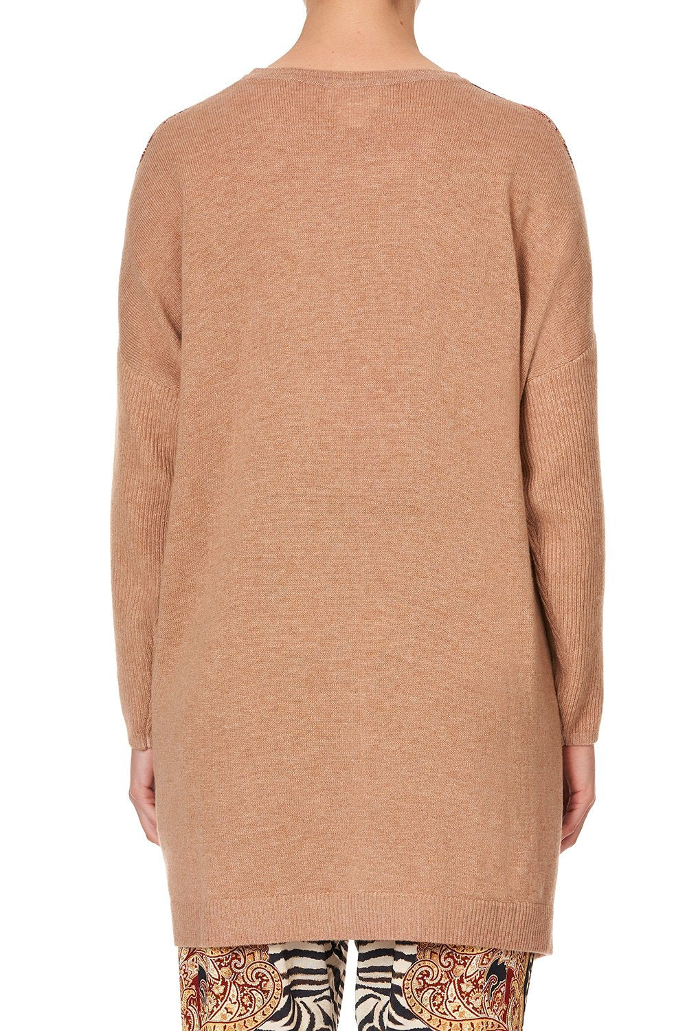 DROP SHOULDER BOX KNIT WILD FIRE