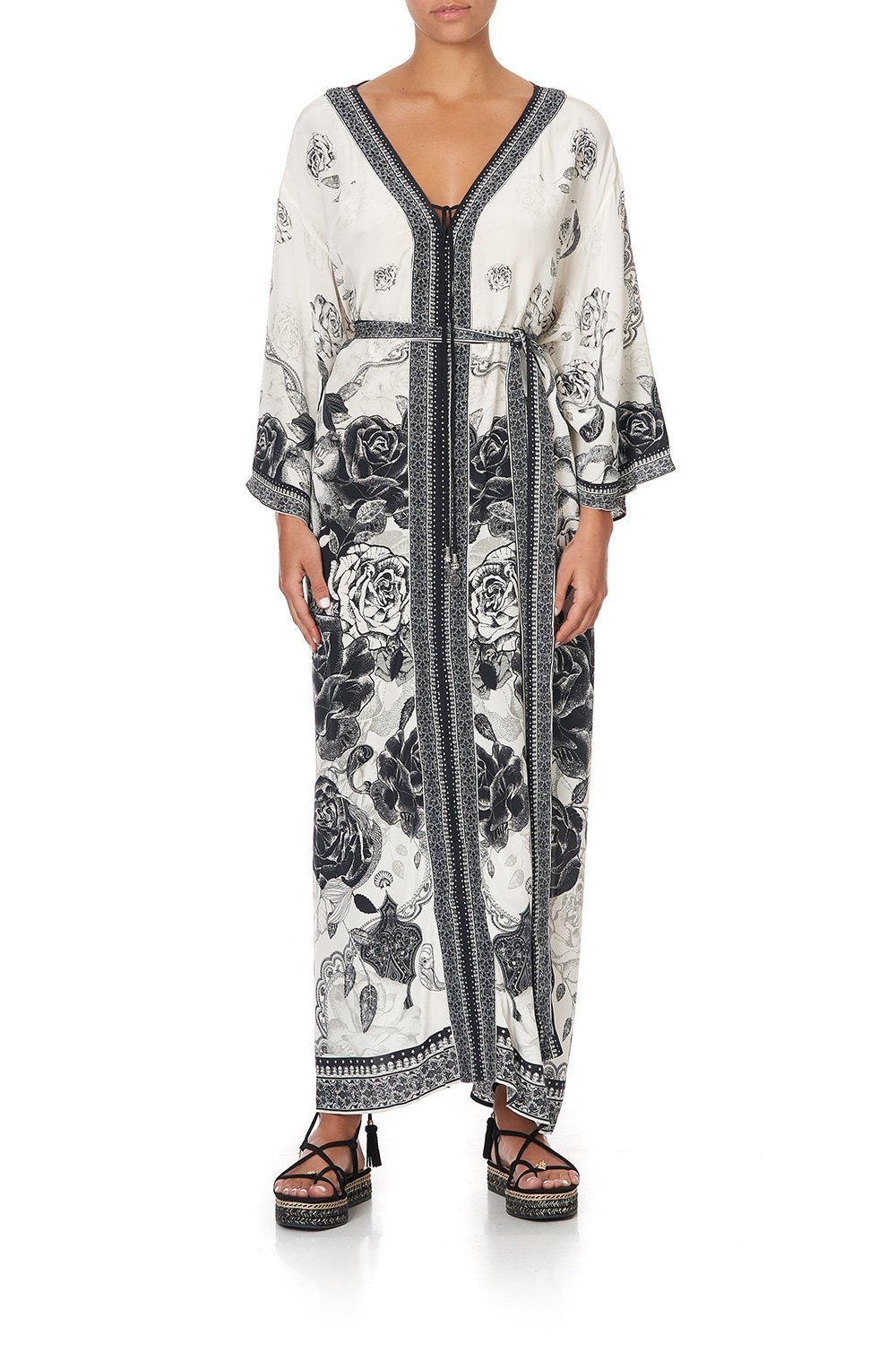 DROP SHOULDER KAFTAN MIDNIGHT PEARL