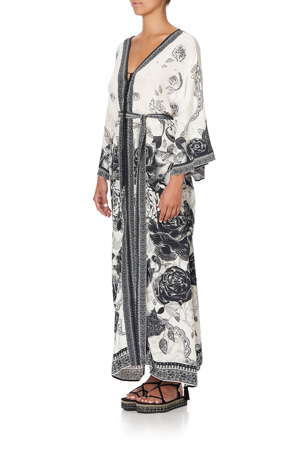 DROP SHOULDER KAFTAN MIDNIGHT PEARL