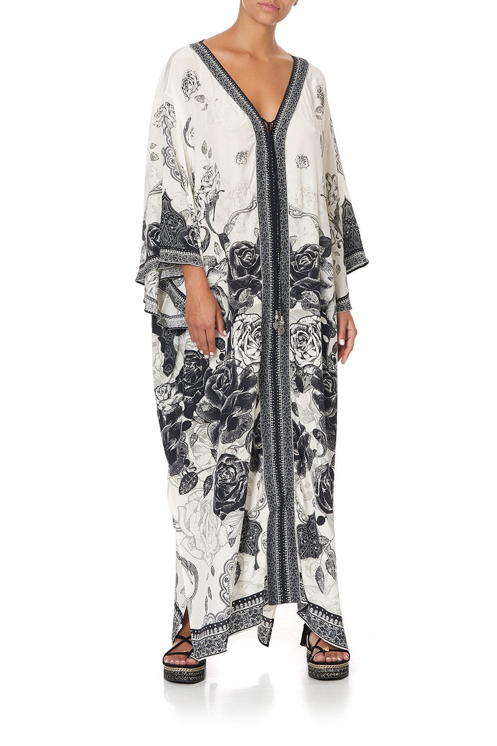 DROP SHOULDER KAFTAN MIDNIGHT PEARL