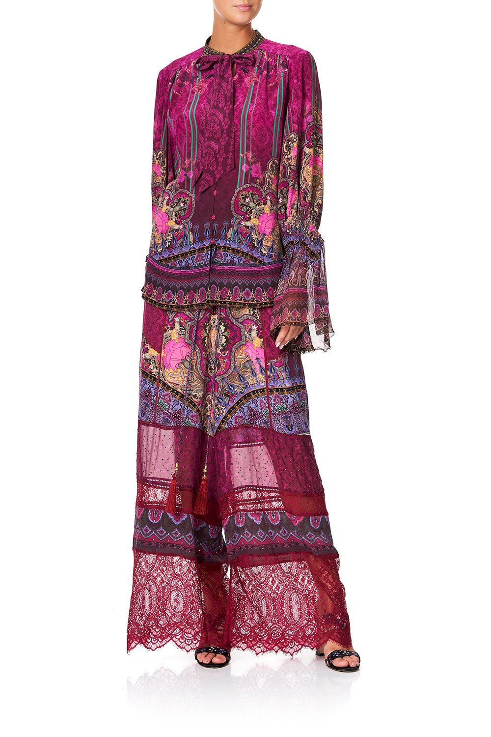 CAMILLA ELASTIC SLEEVE TIE FRONT BLOUSE DAUGHTER'S DESTINY