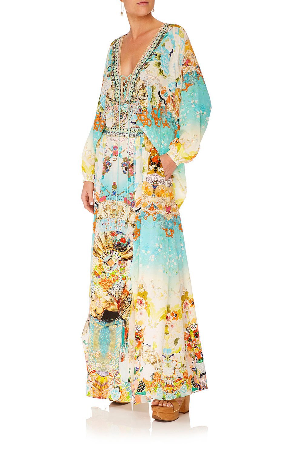 CAMILLA RETROS RAINBOW LACE UP SHIRT