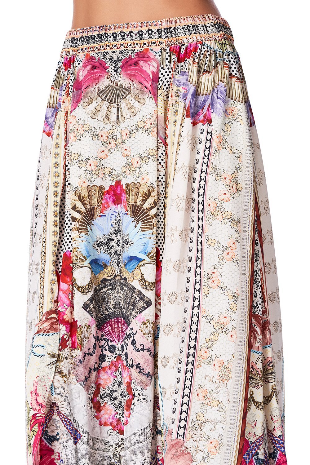 ELASTIC WAIST SKIRT WITH SPLITS MONTMARTRE HEART