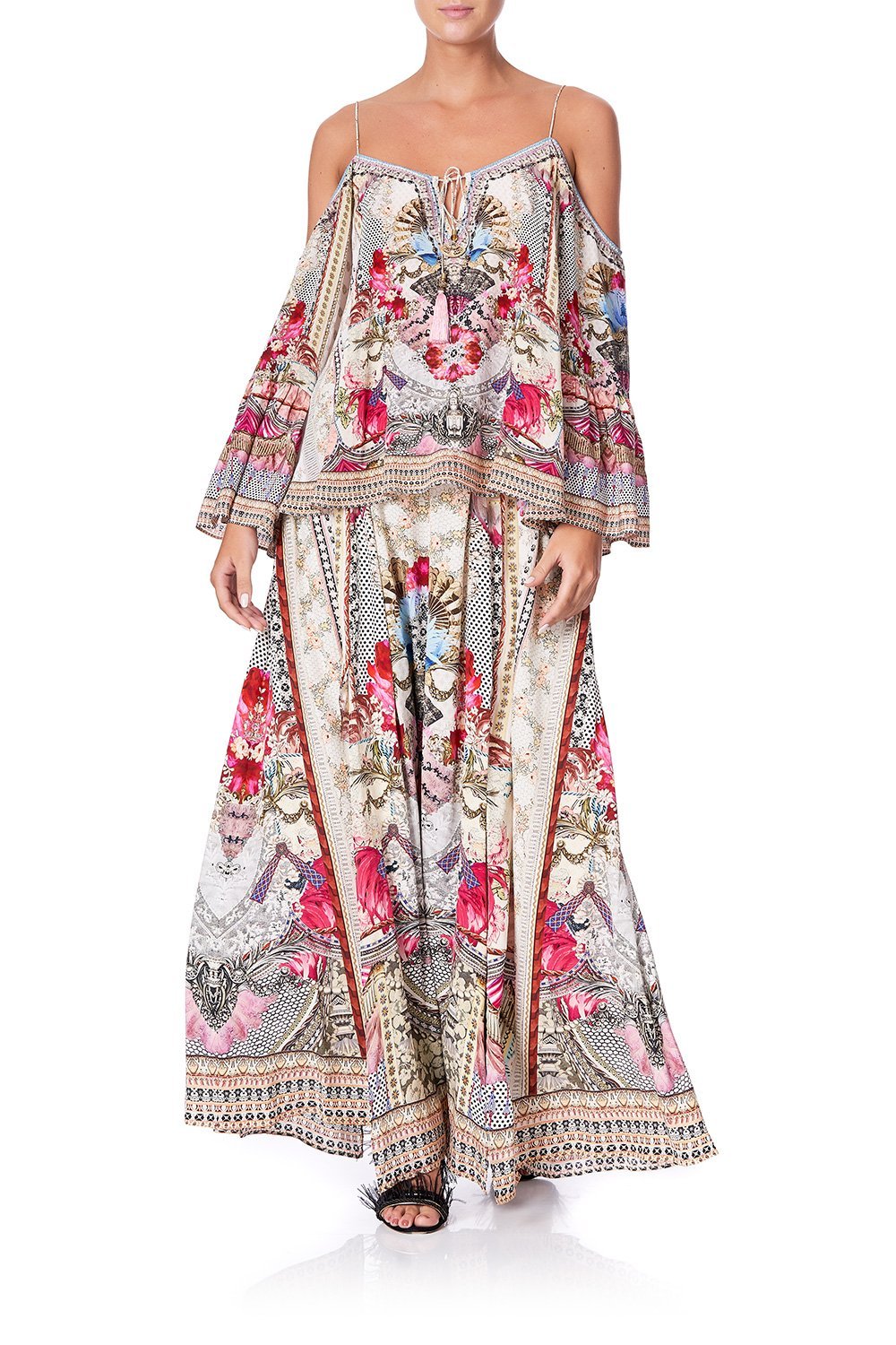 ELASTIC WAIST SKIRT WITH SPLITS MONTMARTRE HEART