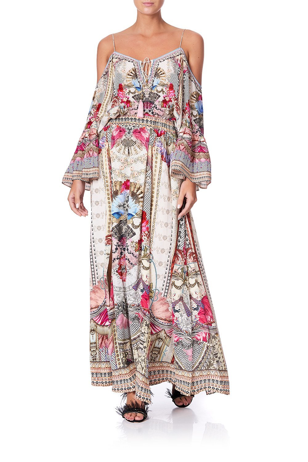 ELASTIC WAIST SKIRT WITH SPLITS MONTMARTRE HEART