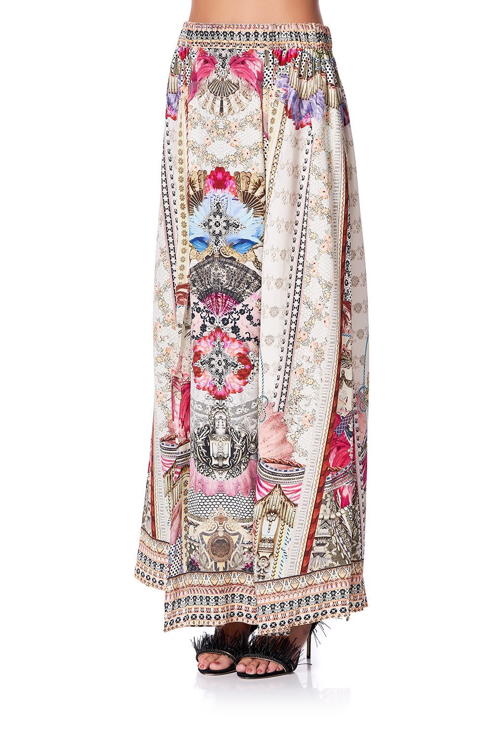 ELASTIC WAIST SKIRT WITH SPLITS MONTMARTRE HEART