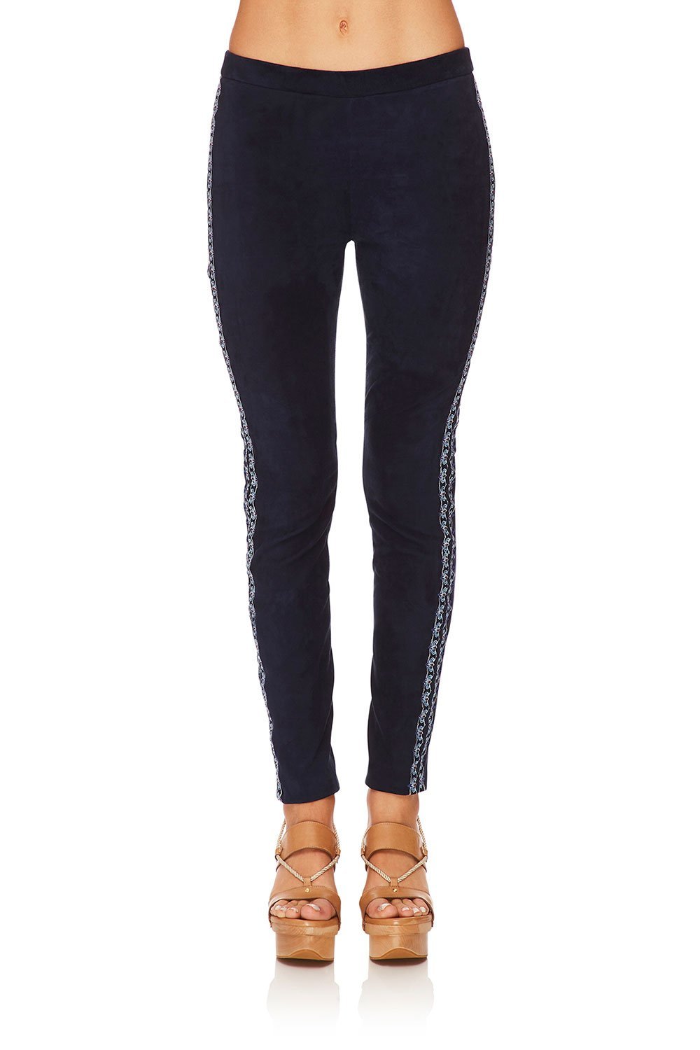 CAMILLA FOR THE FANS ELASTIC WAISTBAND SUEDE LEGGING