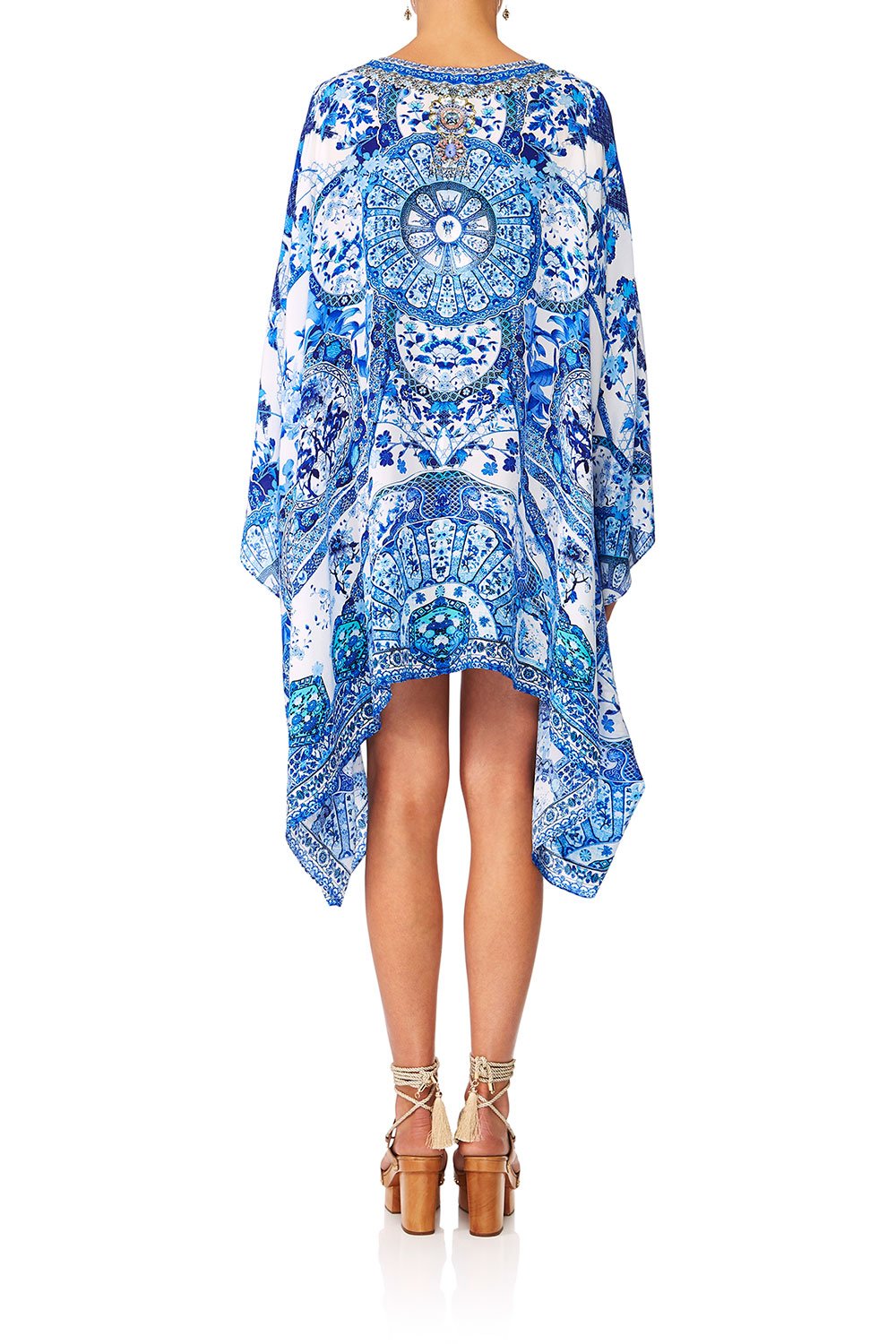 CAMILLA ETERNITYS EMPIRE FRONT SPLIT SHORT KAFTAN