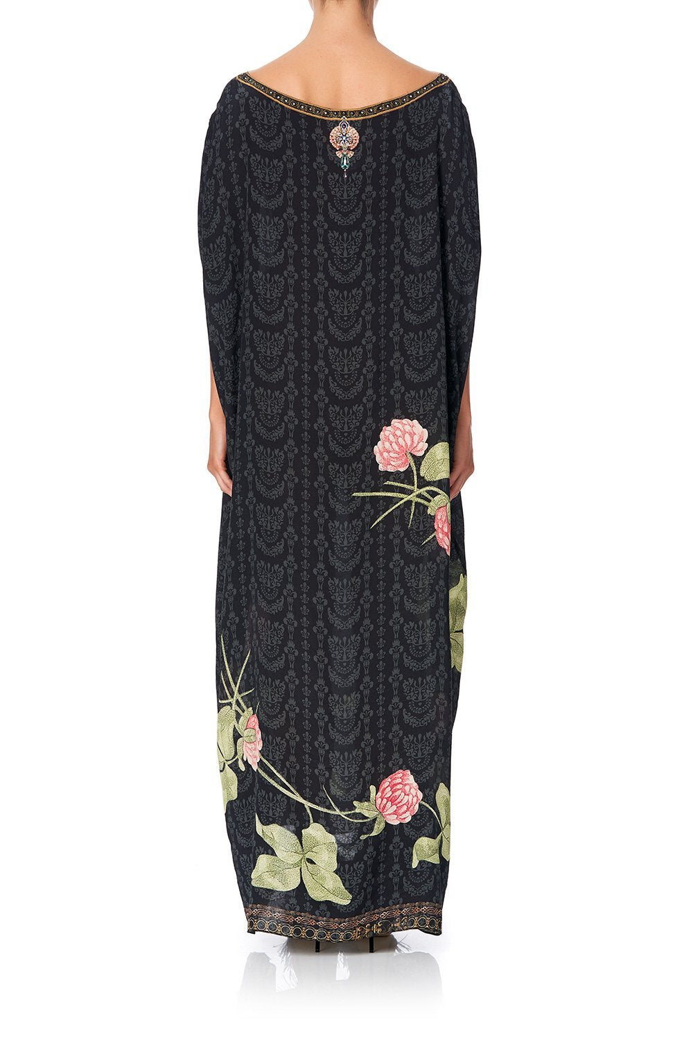 SLIM LINE ROUND NECK KAFTAN PROVINCIAL PETAL