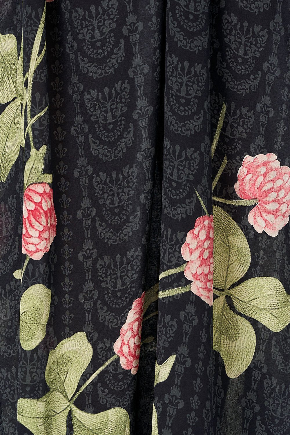 SLIM LINE ROUND NECK KAFTAN PROVINCIAL PETAL