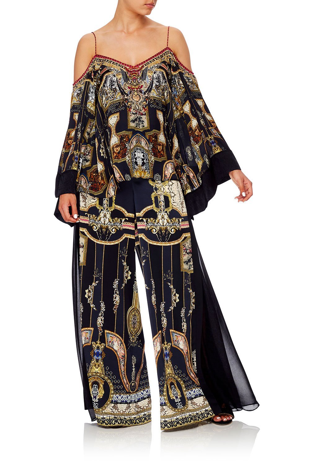 CAMILLA FLARE SLEEVE TOP MIDNIGHT MEETING