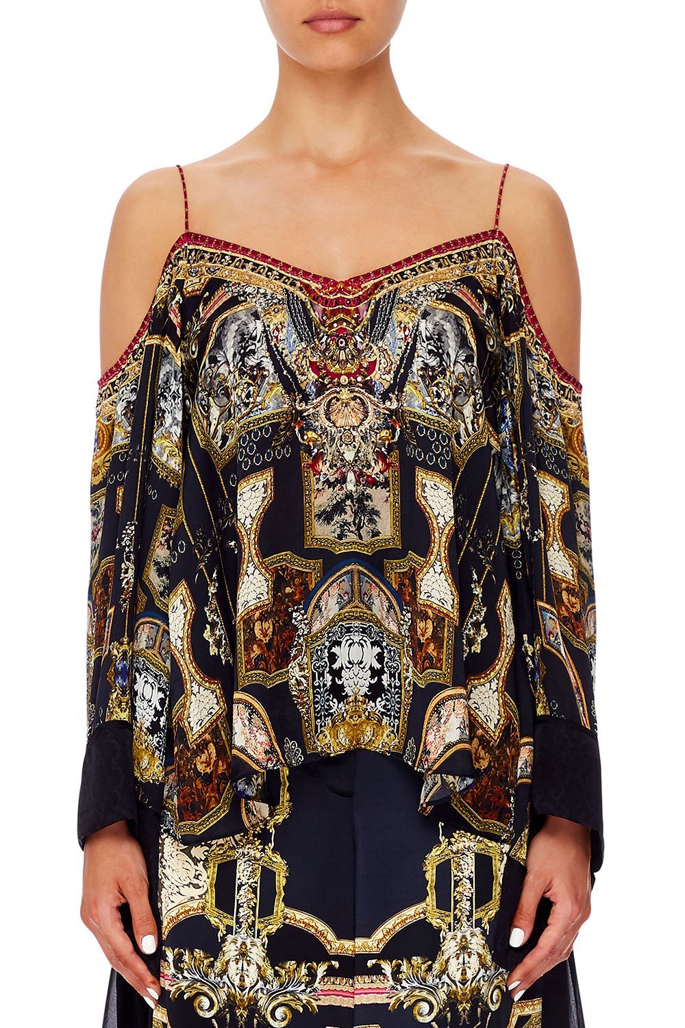 CAMILLA FLARE SLEEVE TOP MIDNIGHT MEETING