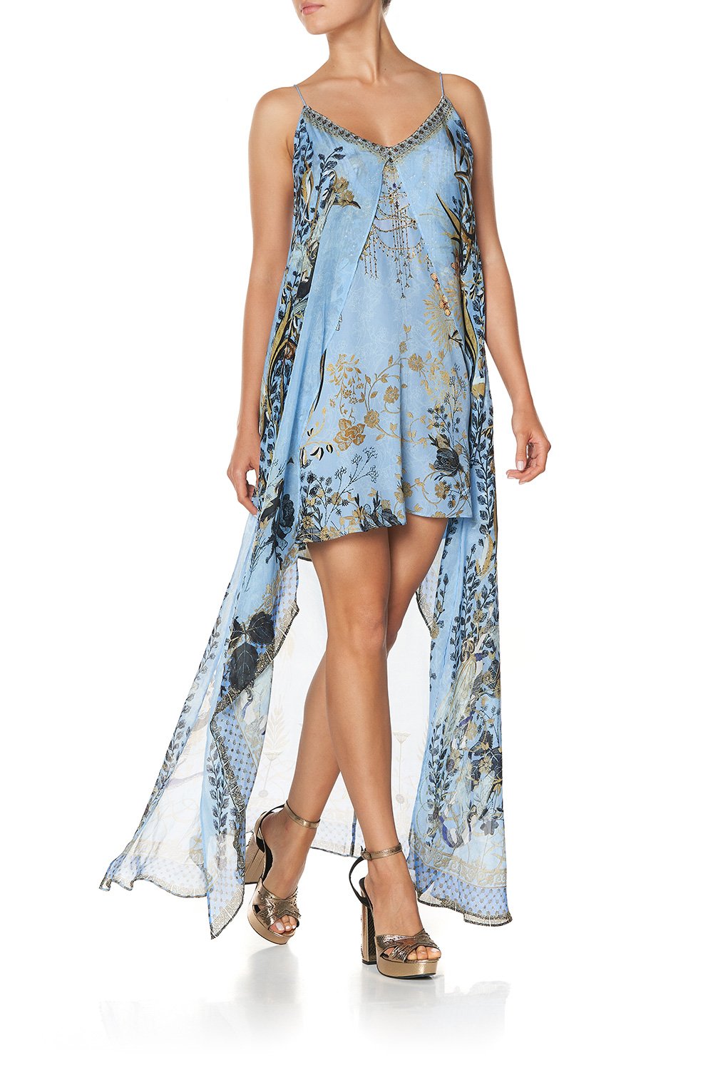 FLARED MINI WITH SHEER OVERLAY FAIRY FOUNTAIN