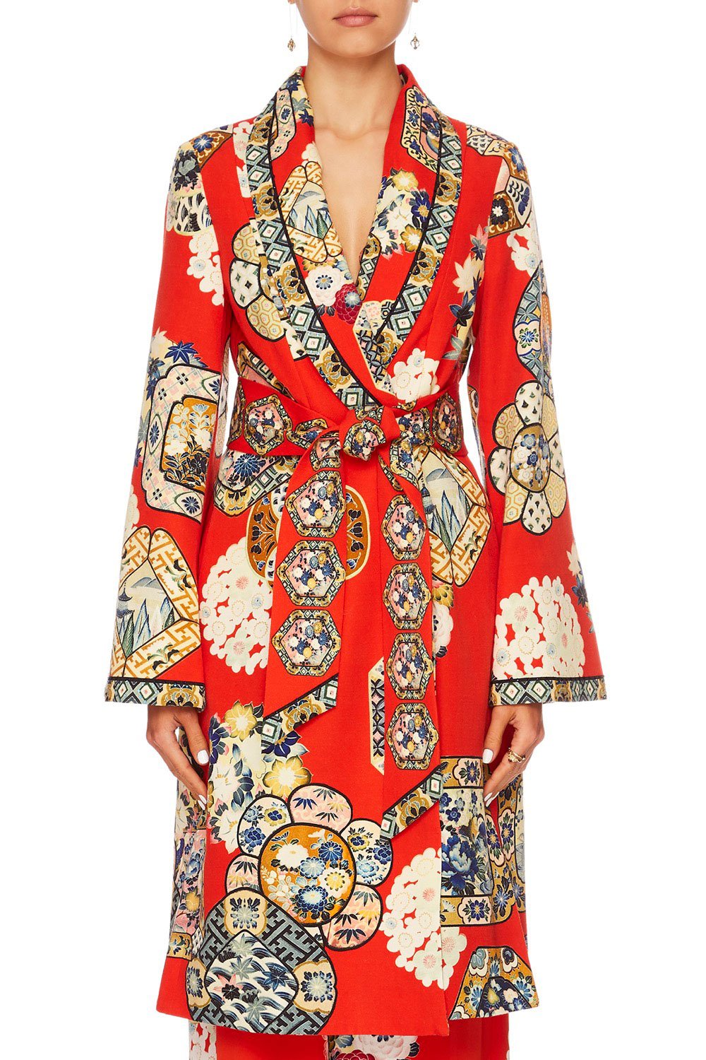 CAMILLA FOUND IN TRANSLATION FLARED SLEEVE TRENCH