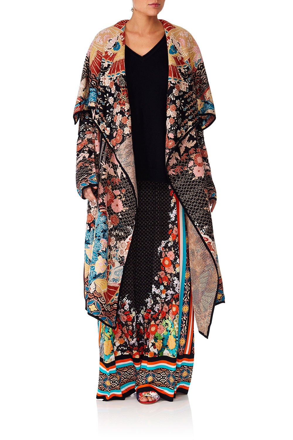 CAMILLA GALAXY GIRL LONG JAQUARD CARDIGAN W TIE