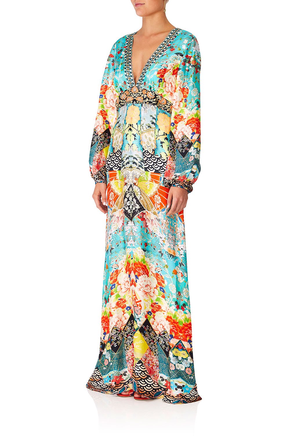 CAMILA GALAXY GIRL PRINTED LANTERN SLEEVE DRESS