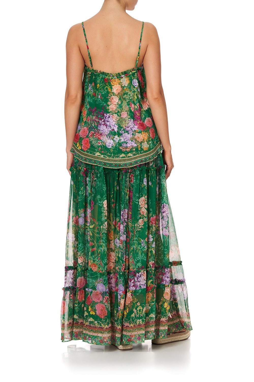 GATHERED CAMI WITH ADJUSTABLE STRAPS DIARIES FROM A VILLA