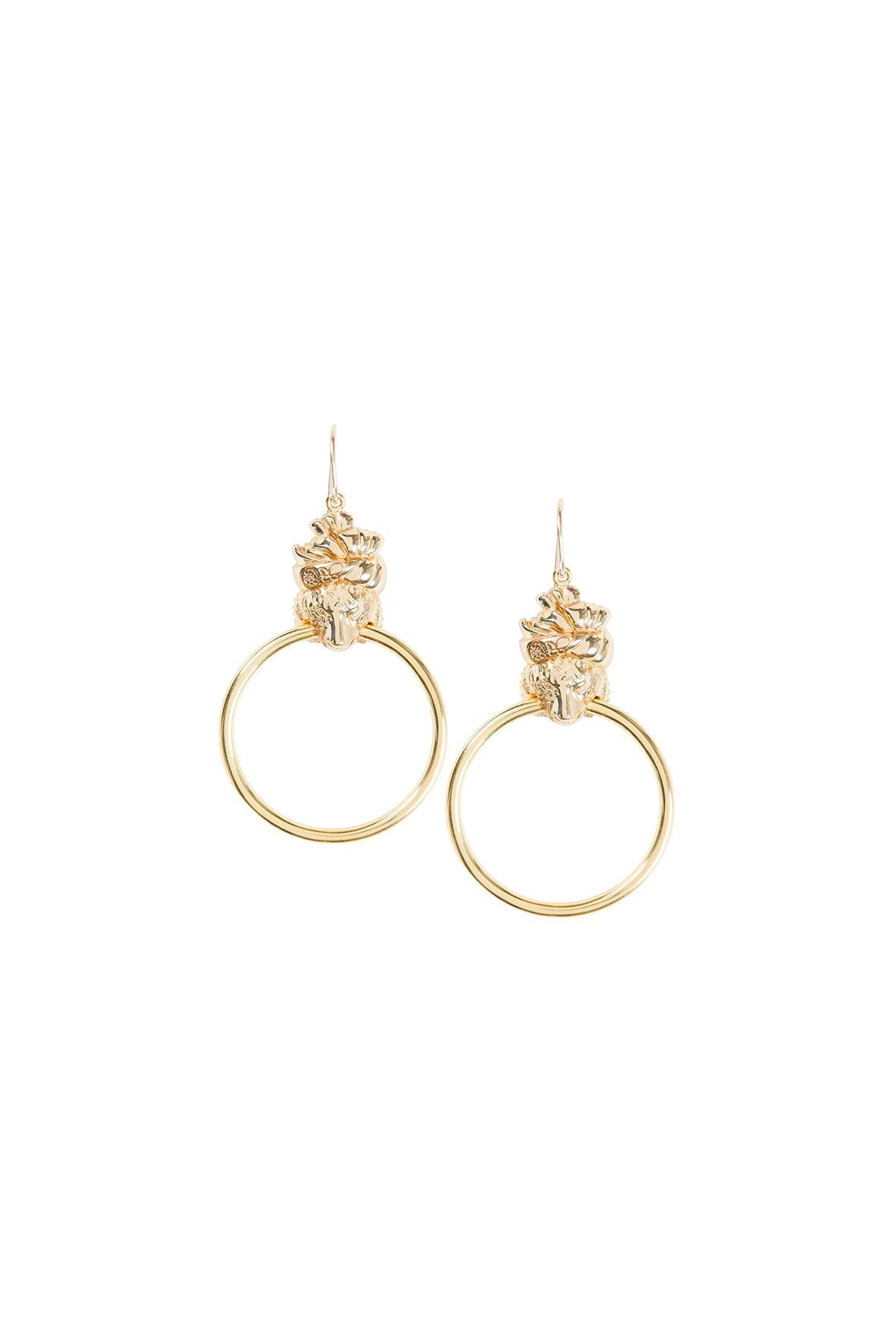 GOLD BRASS MEDIUM TIGER HOOP